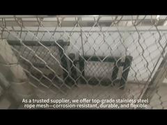 Polished 316L Stainless Steel Rope Mesh For Zoo Enclosures