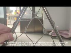 Galvanized 304 Stainless Steel Rope Mesh For Architectural Decoration