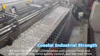 304 Stainless Steel Chain Link Netting For Coastal Protection And Industrial Safety