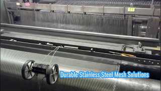 The workshop is producing stainless steel woven mesh.