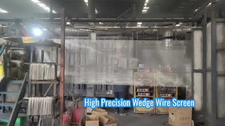 Stainless steel woven mesh is being produced in the factory workshop.