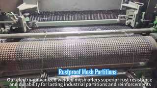 Electro-Galvanized Steel Wire Welded Mesh For Industrial Partition & Reinforcement